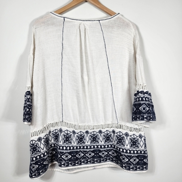 Free People Navy Blue Dreamy Lace Tunic Size XS - Picture 5 of 6